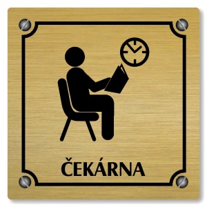 Čekárna, 118x118mm, zlatá, Kansas